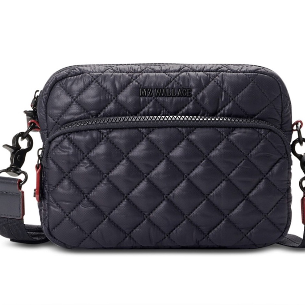 MZ Wallace Camera Black Quilted Crossbody Bag Excellent condition